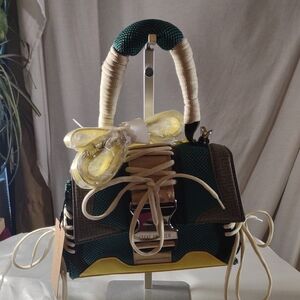 NWT Steve Madden BDIEGO Handbag/Crossbody w/Teal & Yellow Accents | Shoe/Plane